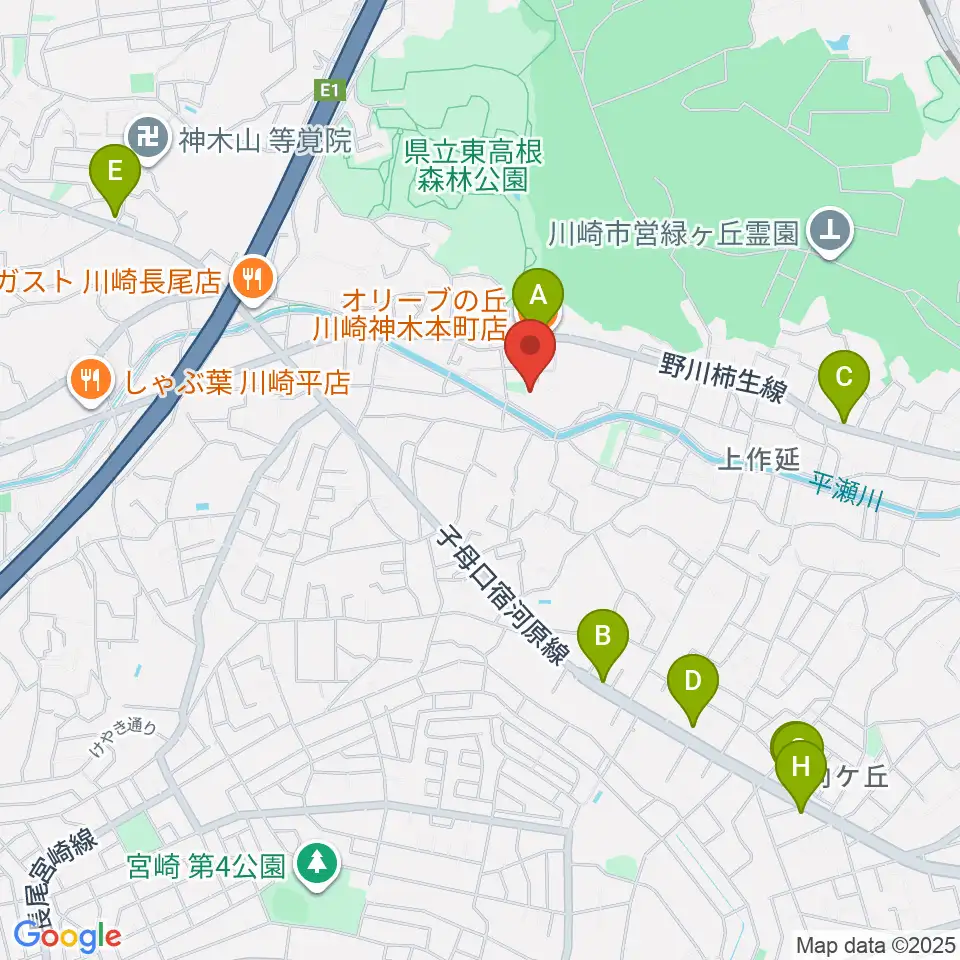 STUDIO home周辺のカフェ一覧地図