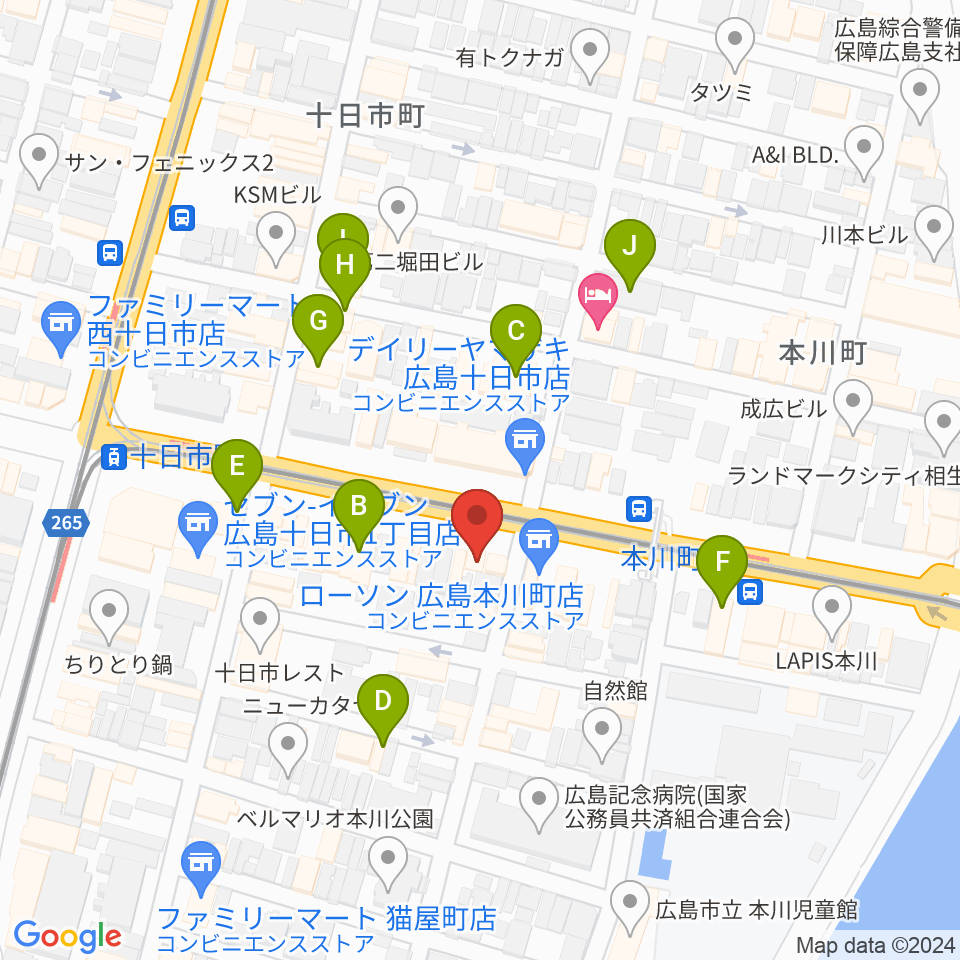 音楽喫茶ヲルガン座周辺のカフェ一覧地図