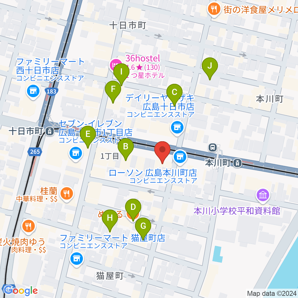 音楽喫茶ヲルガン座周辺のカフェ一覧地図