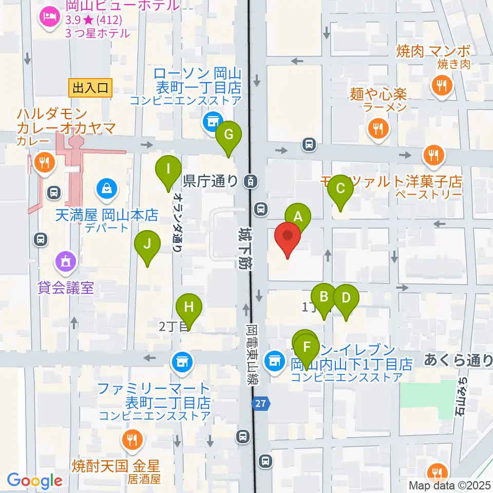 ルネスホール周辺のカフェ一覧地図