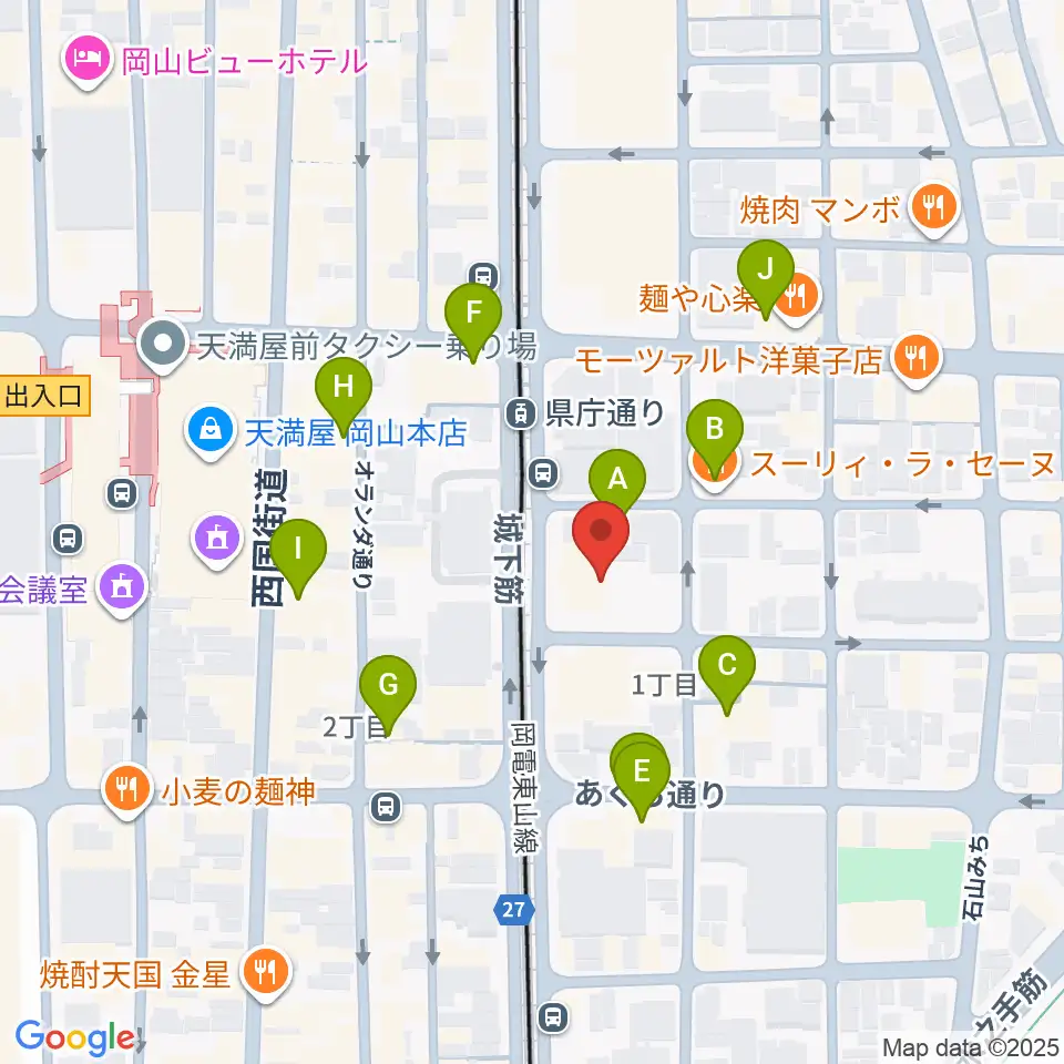 ルネスホール周辺のカフェ一覧地図