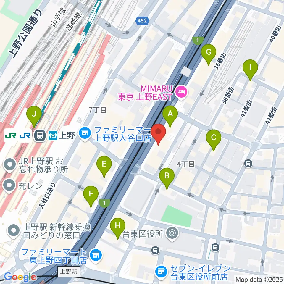 スタジオアンサンブル周辺のカフェ一覧地図