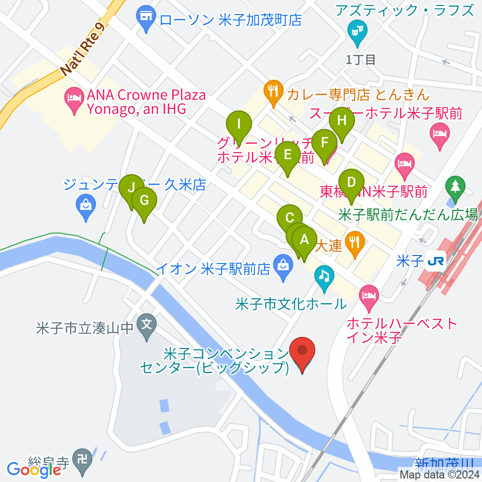 米子コンベンションセンター BiG SHiP周辺のカフェ一覧地図
