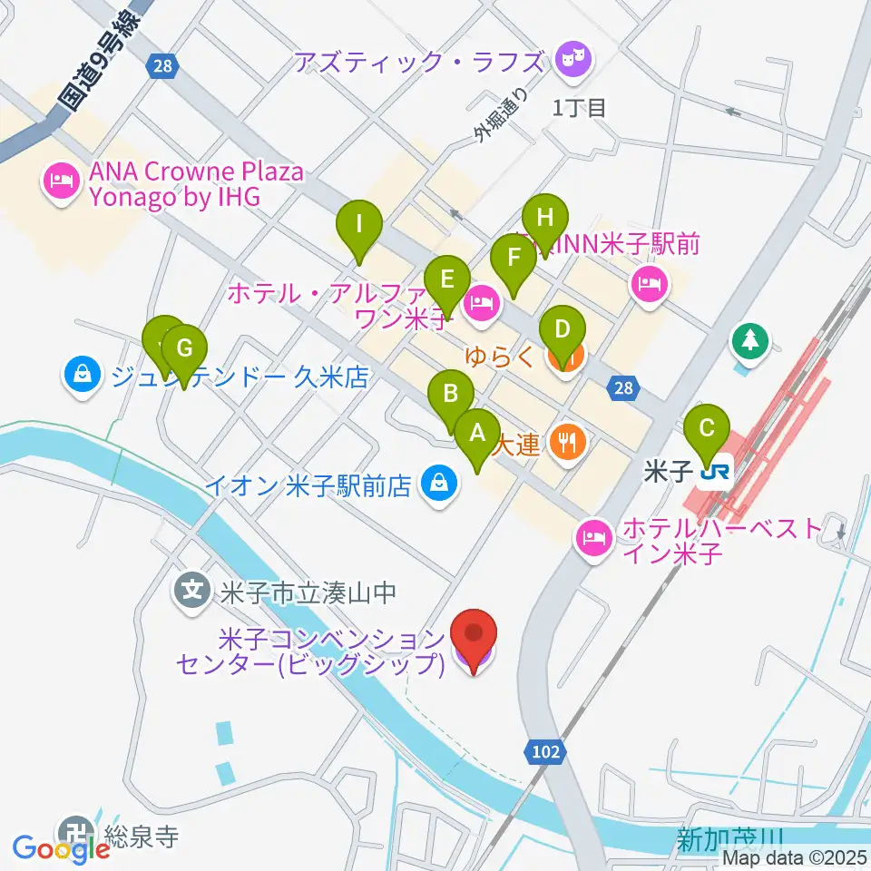 米子コンベンションセンター BiG SHiP周辺のカフェ一覧地図
