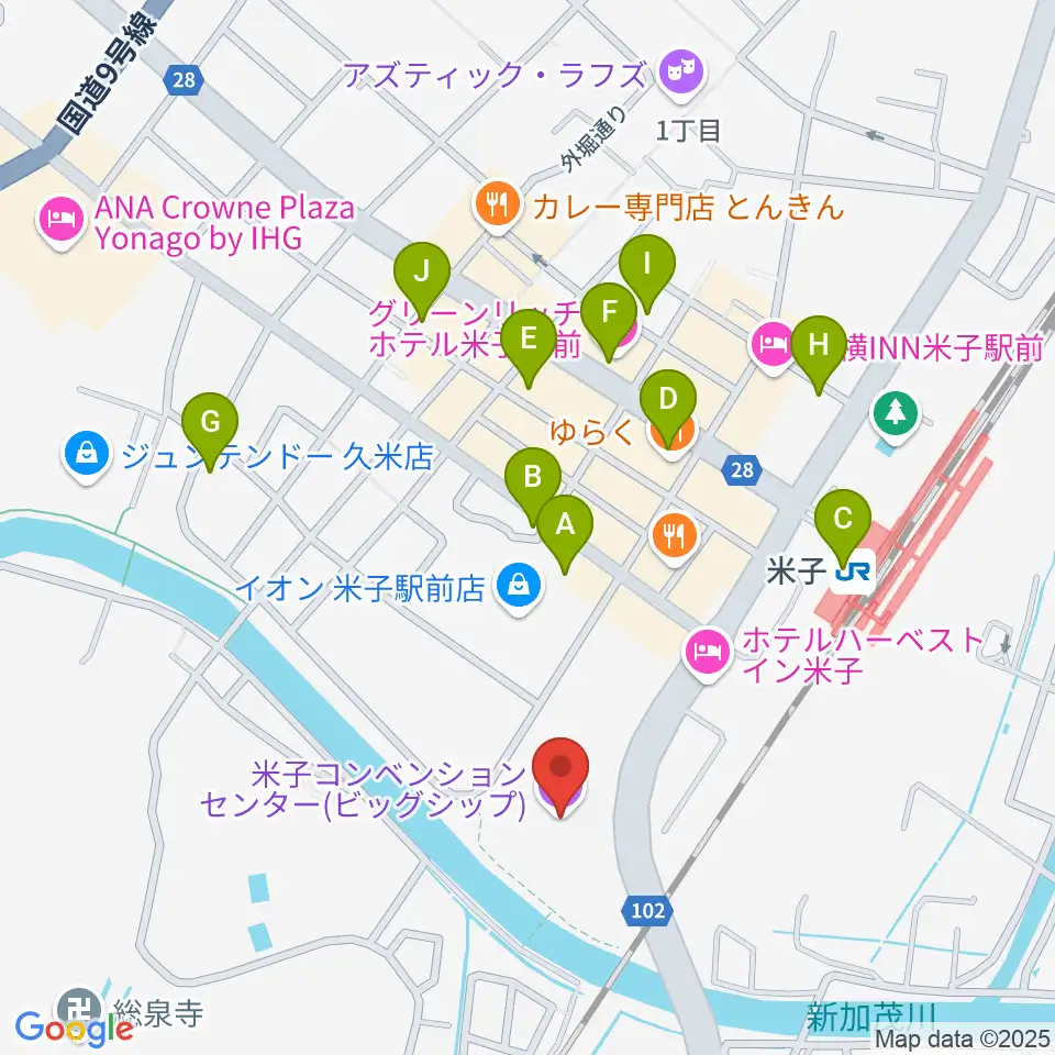 米子コンベンションセンター BiG SHiP周辺のカフェ一覧地図