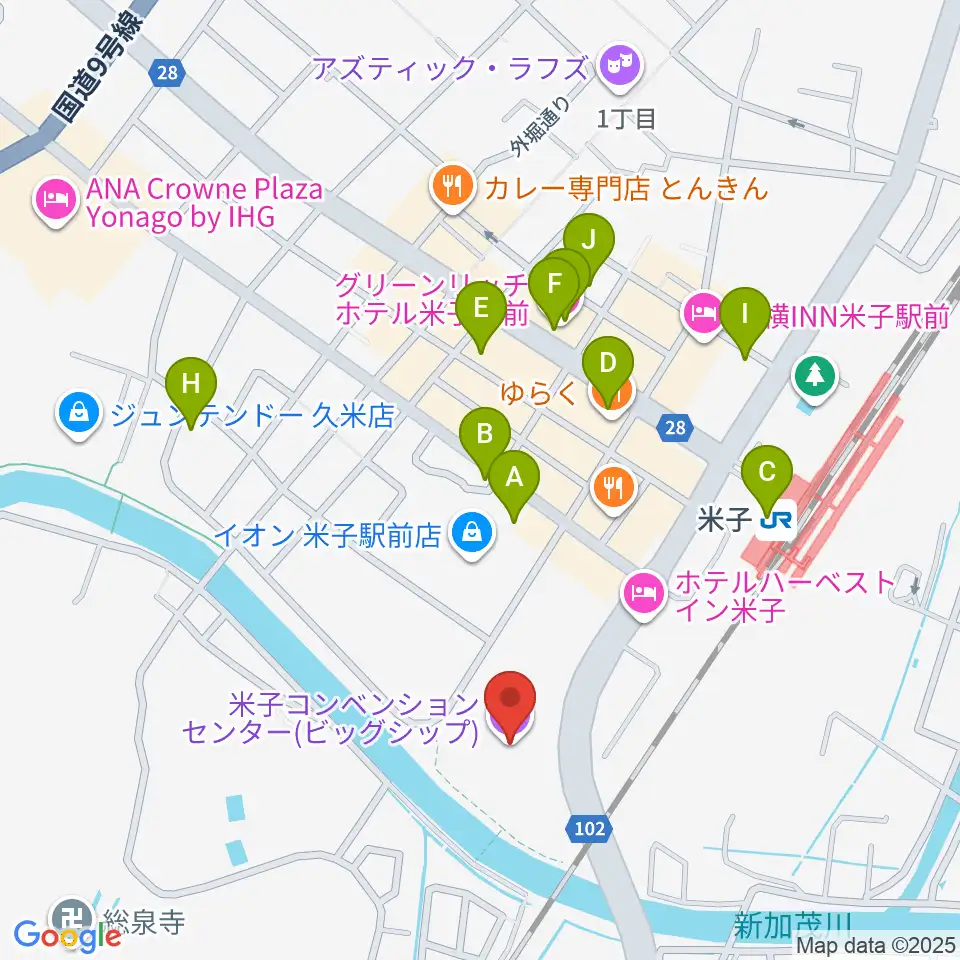 米子コンベンションセンター BiG SHiP周辺のカフェ一覧地図