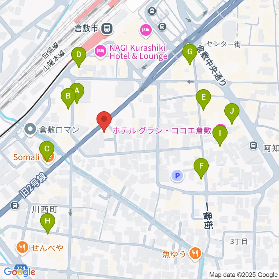 ライブハウス無限舎周辺のカフェ一覧地図