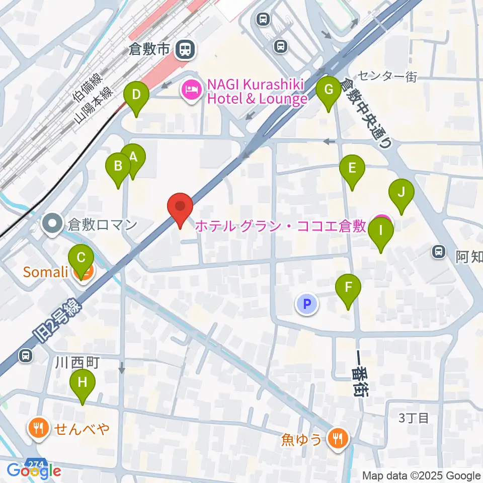 ライブハウス無限舎周辺のカフェ一覧地図