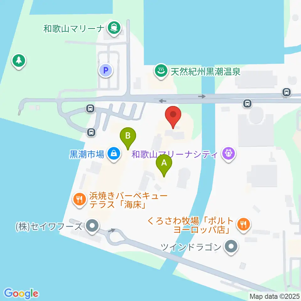アドベンチャーホール周辺のカフェ一覧地図