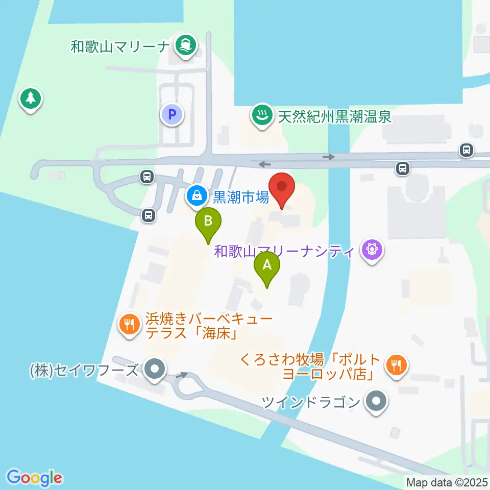 アドベンチャーホール周辺のカフェ一覧地図