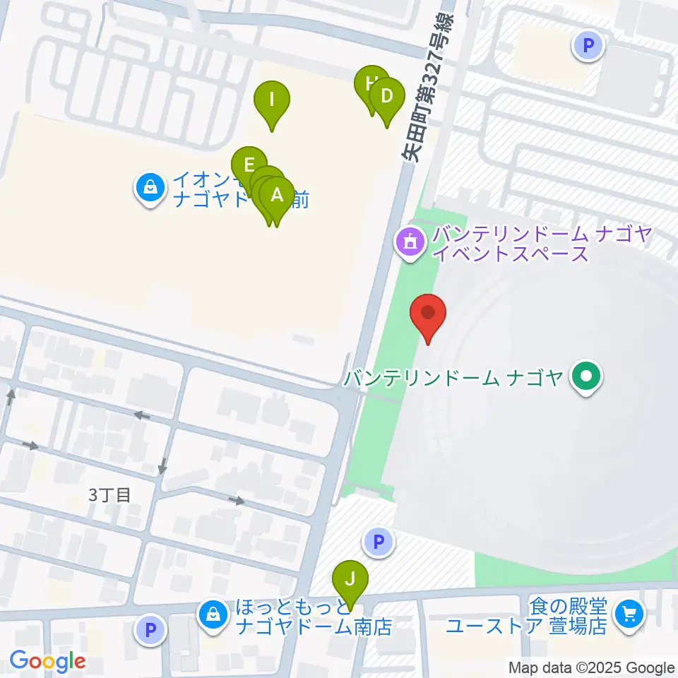 バンテリンドーム ナゴヤ周辺のカフェ一覧地図