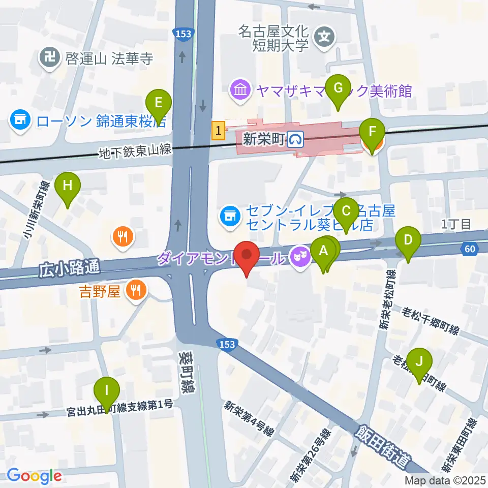 新栄OTIS'周辺のカフェ一覧地図