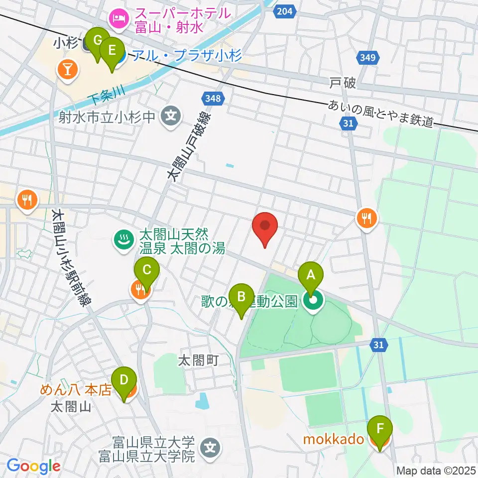 アイザック小杉文化ホール ラポール周辺のカフェ一覧地図