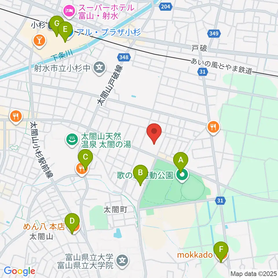 アイザック小杉文化ホール ラポール周辺のカフェ一覧地図