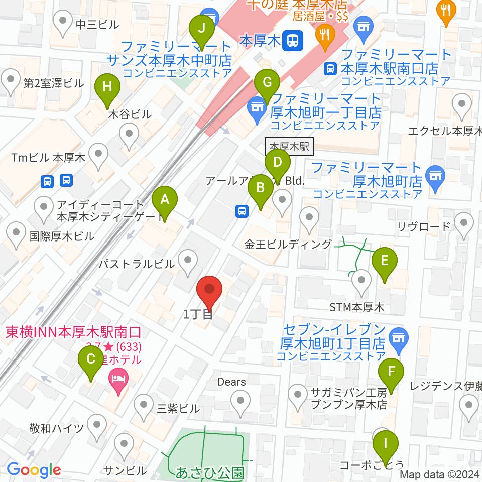 ギタートレーダーズ周辺のカフェ一覧地図