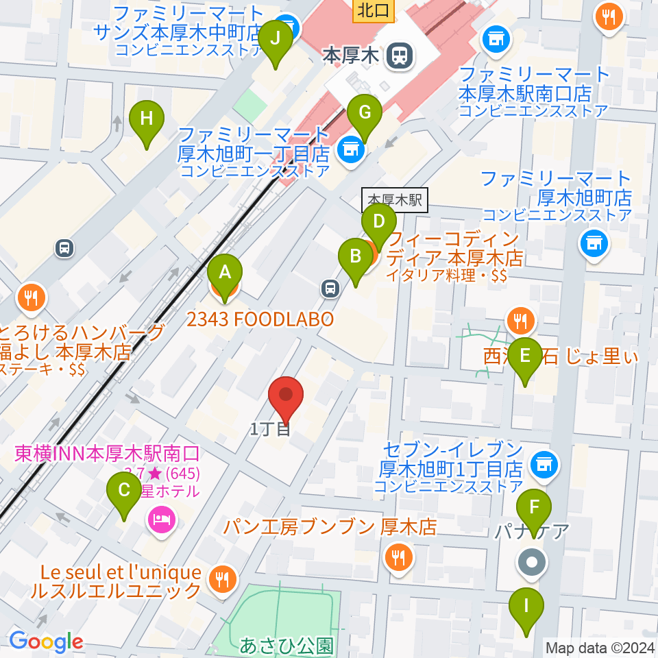 ギタートレーダーズ周辺のカフェ一覧地図