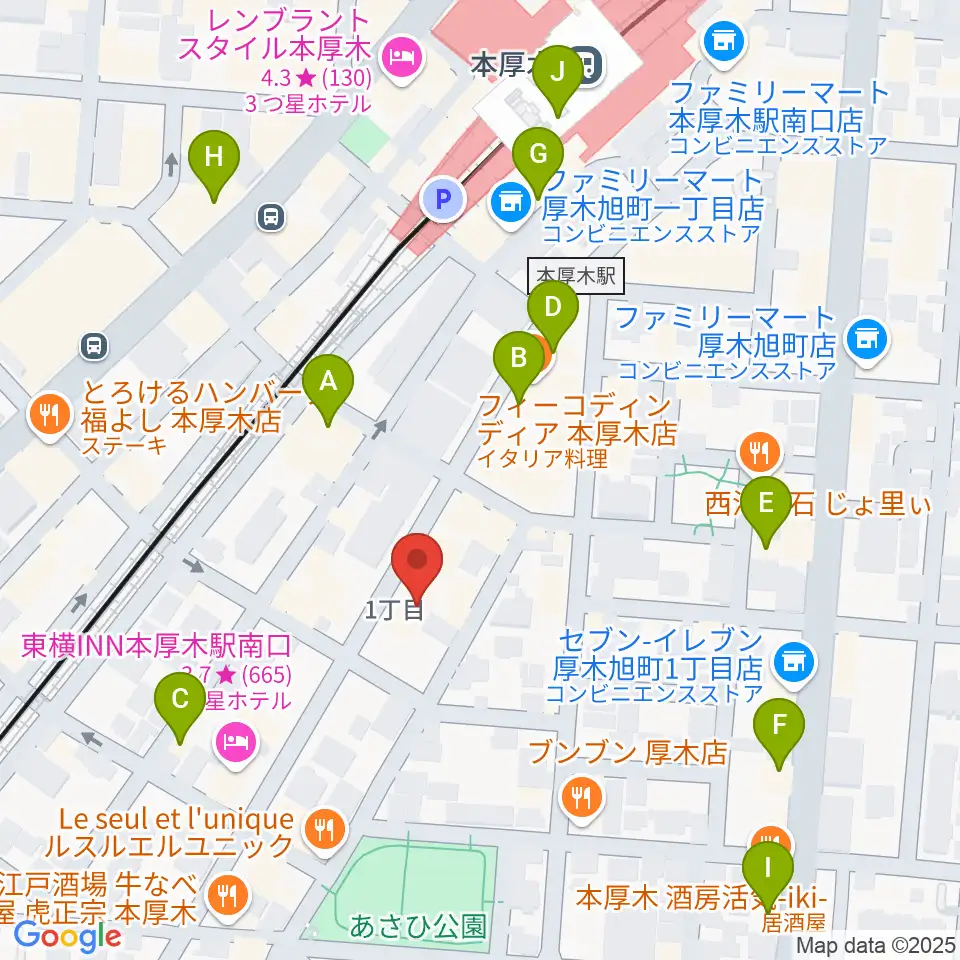 ギタートレーダーズ周辺のカフェ一覧地図