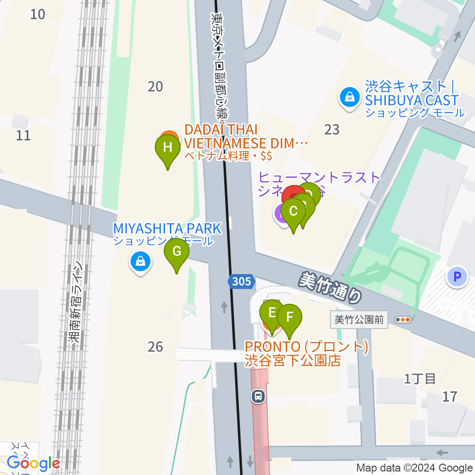 東京カルチャーカルチャー周辺のカフェ一覧地図