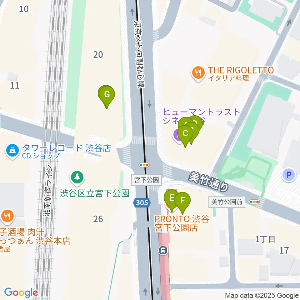 東京カルチャーカルチャー周辺のカフェ一覧地図