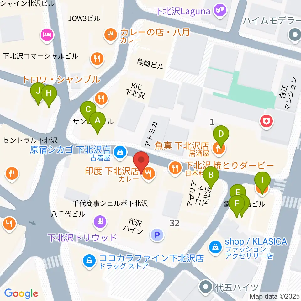 下北沢BAR? CCO周辺のカフェ一覧地図