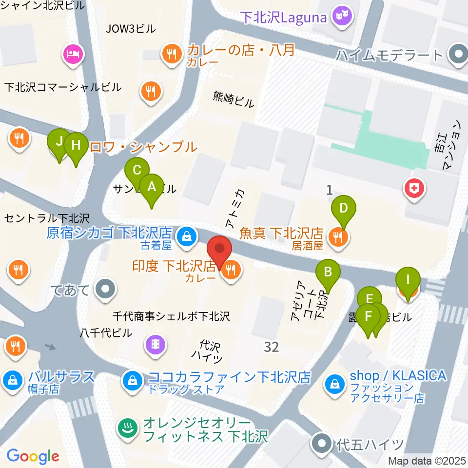 下北沢BAR? CCO周辺のカフェ一覧地図