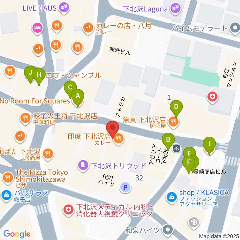 下北沢BAR? CCO周辺のカフェ一覧地図