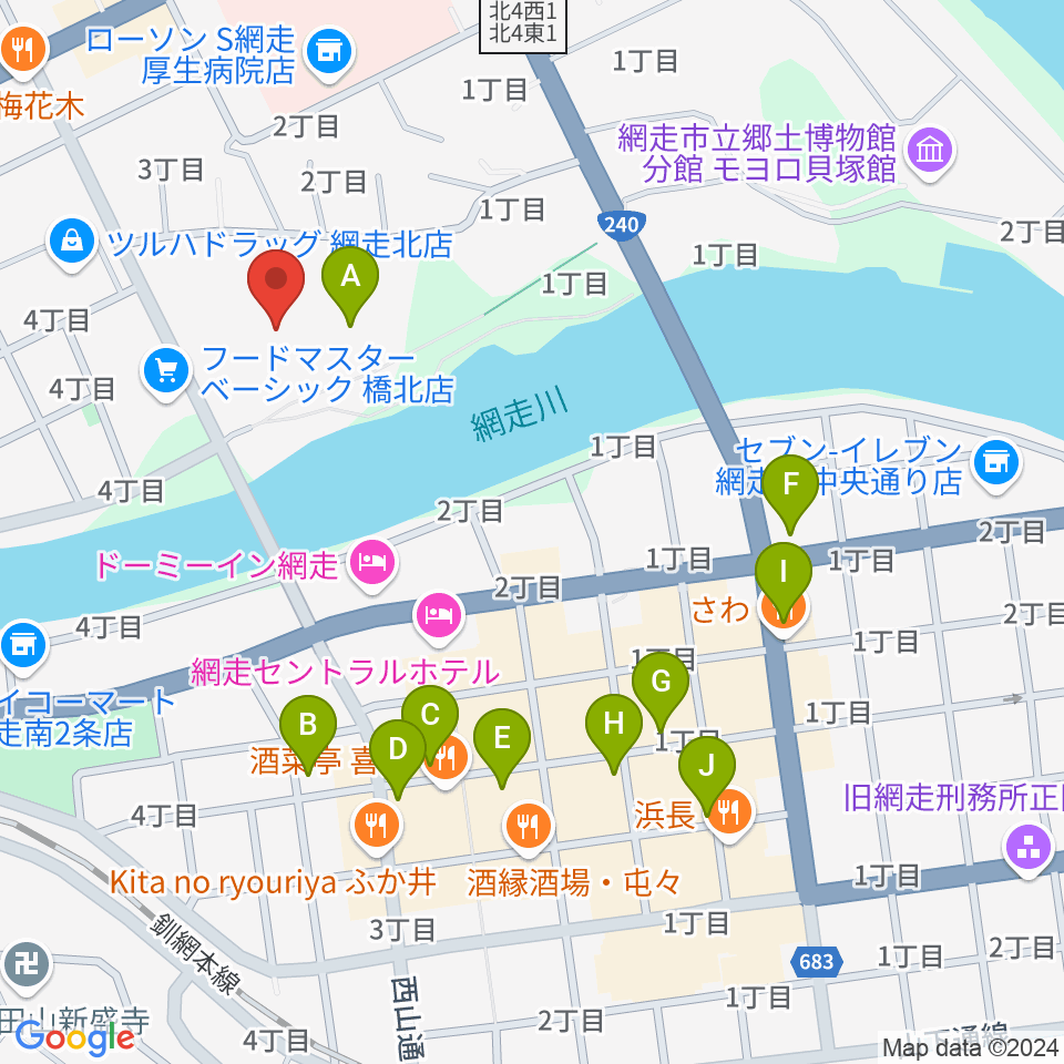 エコーセンター2000周辺のカフェ一覧地図