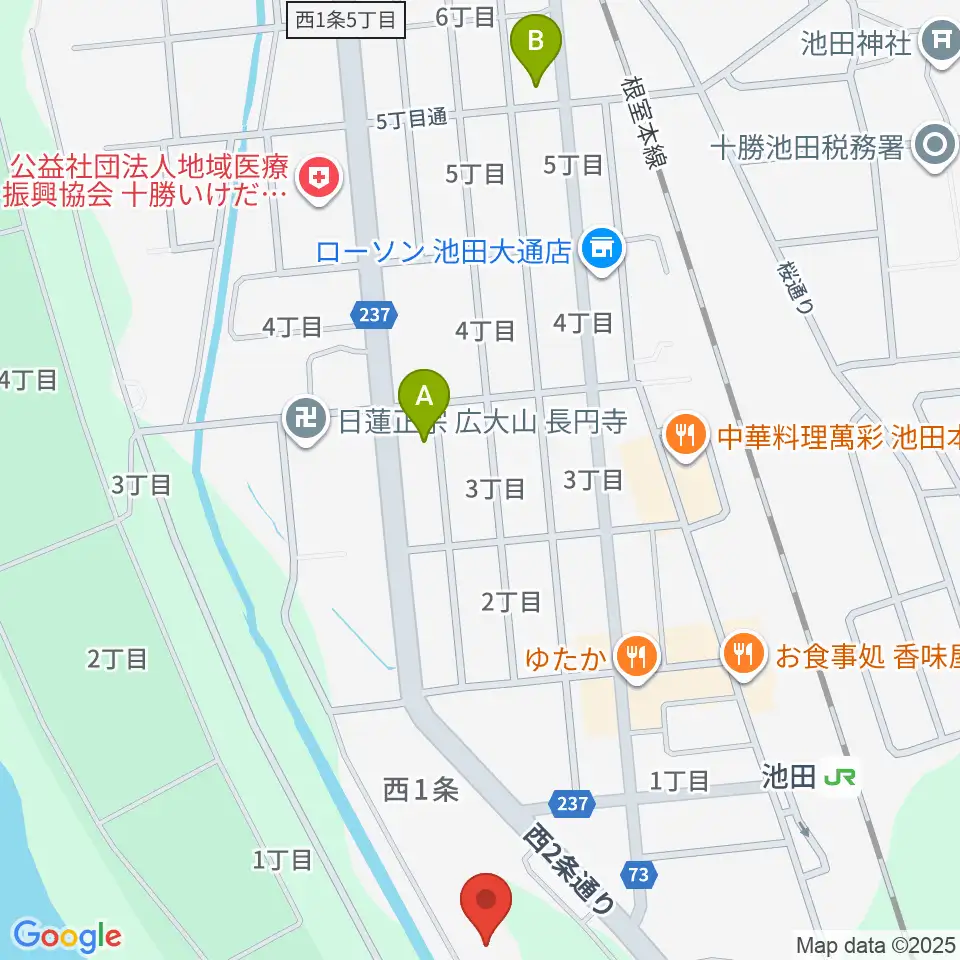 池田町田園ホール周辺のカフェ一覧地図