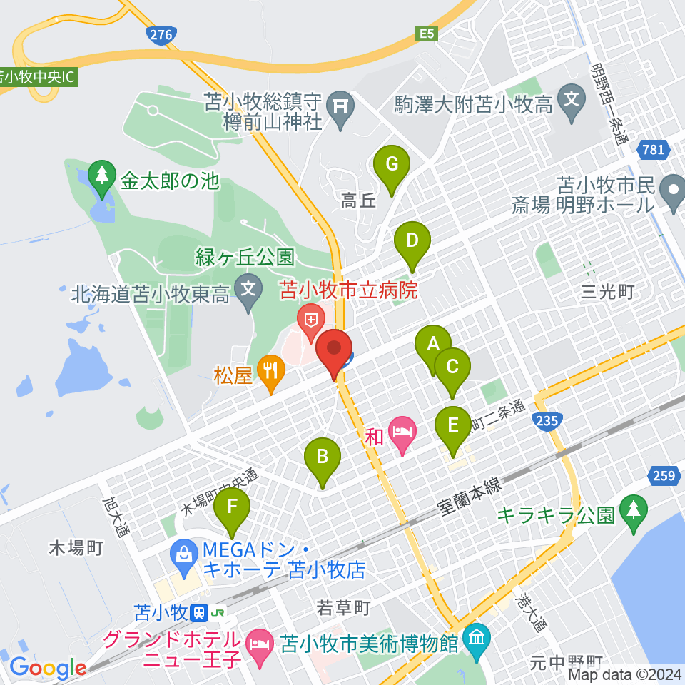 さいとう楽器 音楽館周辺のカフェ一覧地図