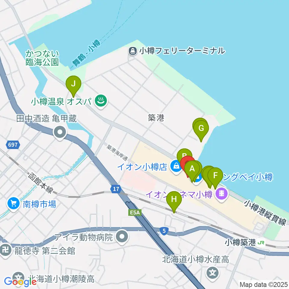 市民劇場ヲタル座周辺のカフェ一覧地図