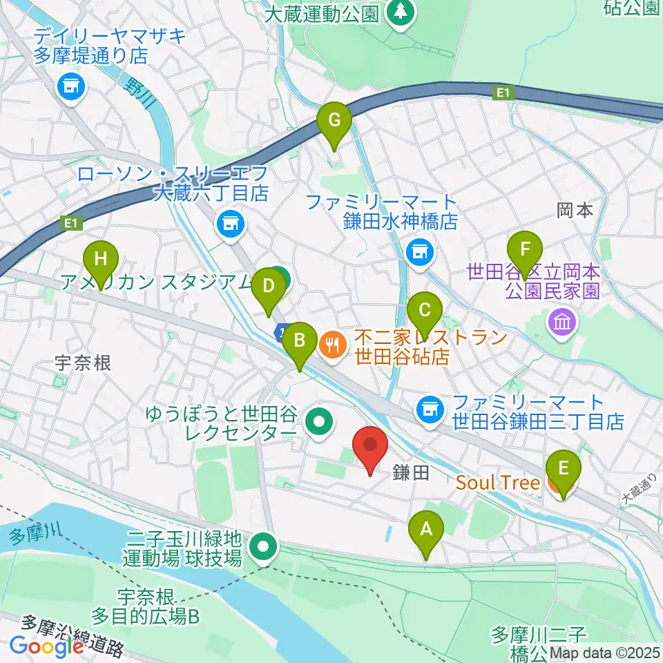 スタジオサウンドダリ周辺のカフェ一覧地図