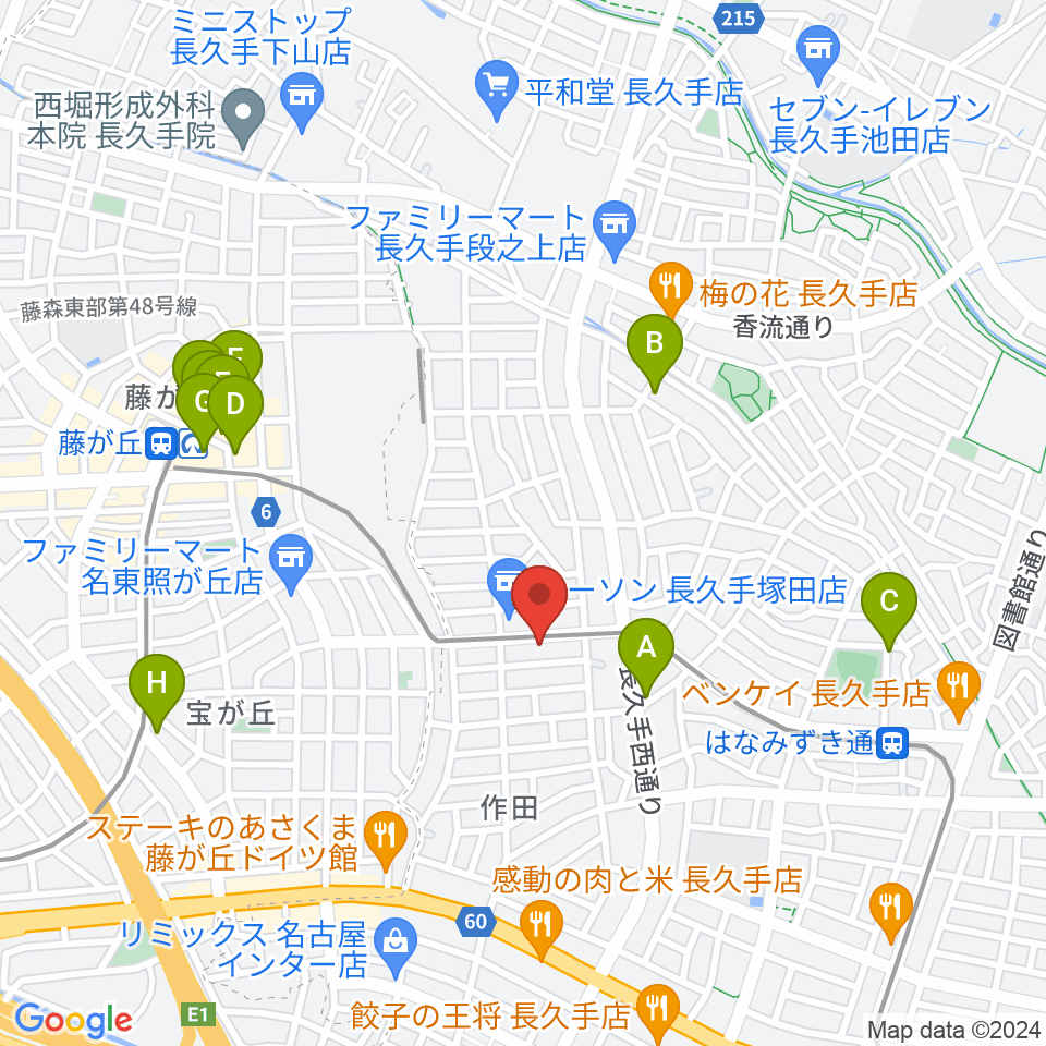 ウィークエンドスタジオ周辺のカフェ一覧地図