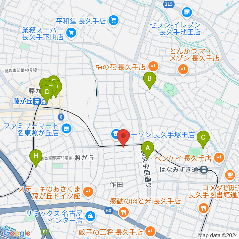 ウィークエンドスタジオ周辺のカフェ一覧地図