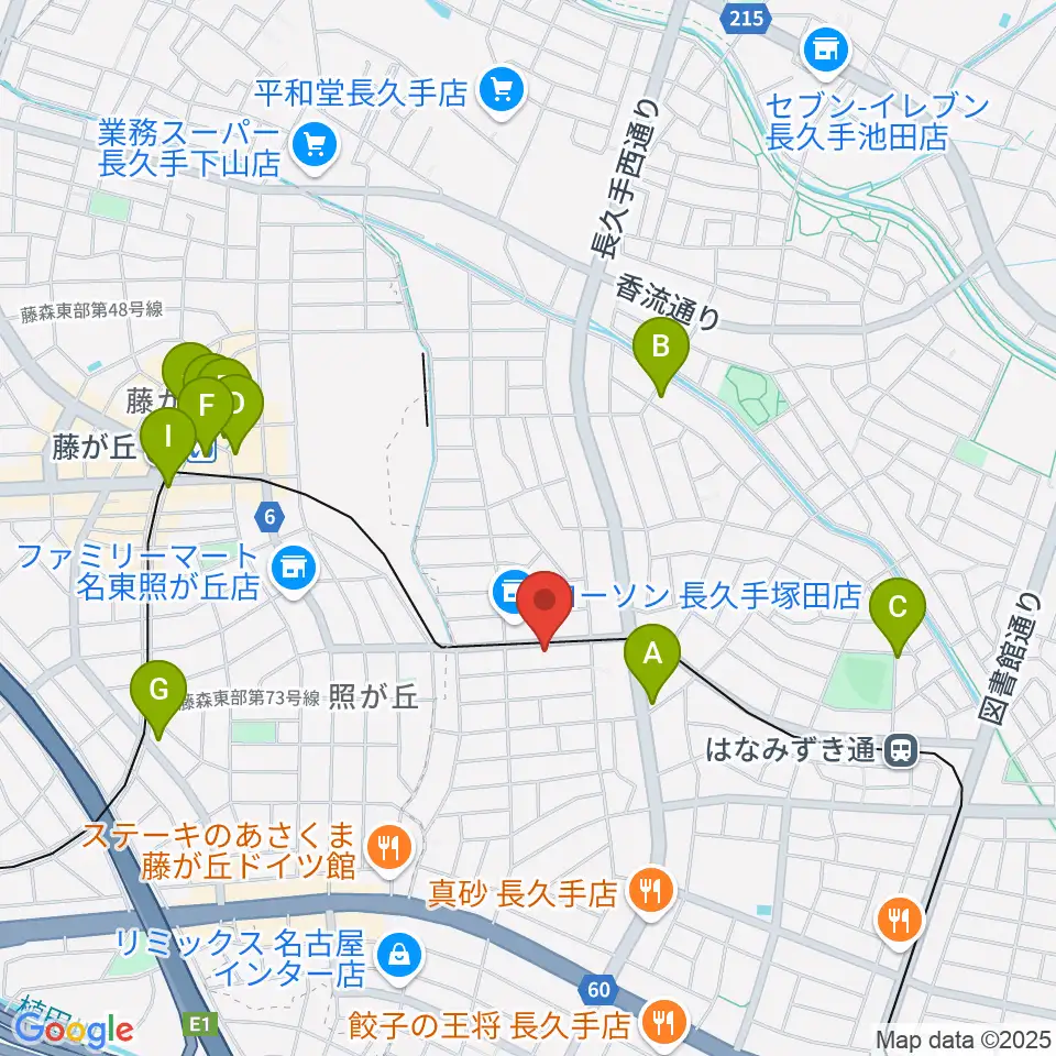 ウィークエンドスタジオ周辺のカフェ一覧地図