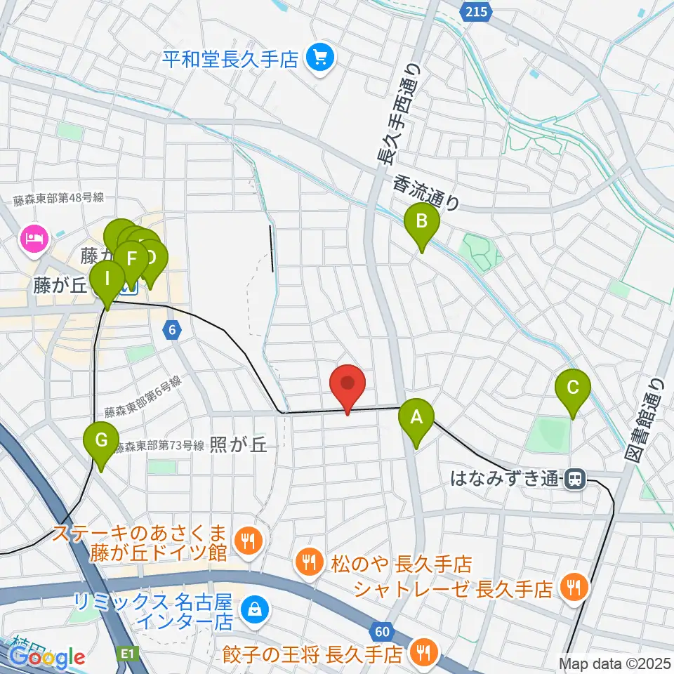 ウィークエンドスタジオ周辺のカフェ一覧地図
