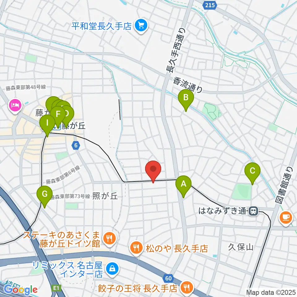 ウィークエンドスタジオ周辺のカフェ一覧地図
