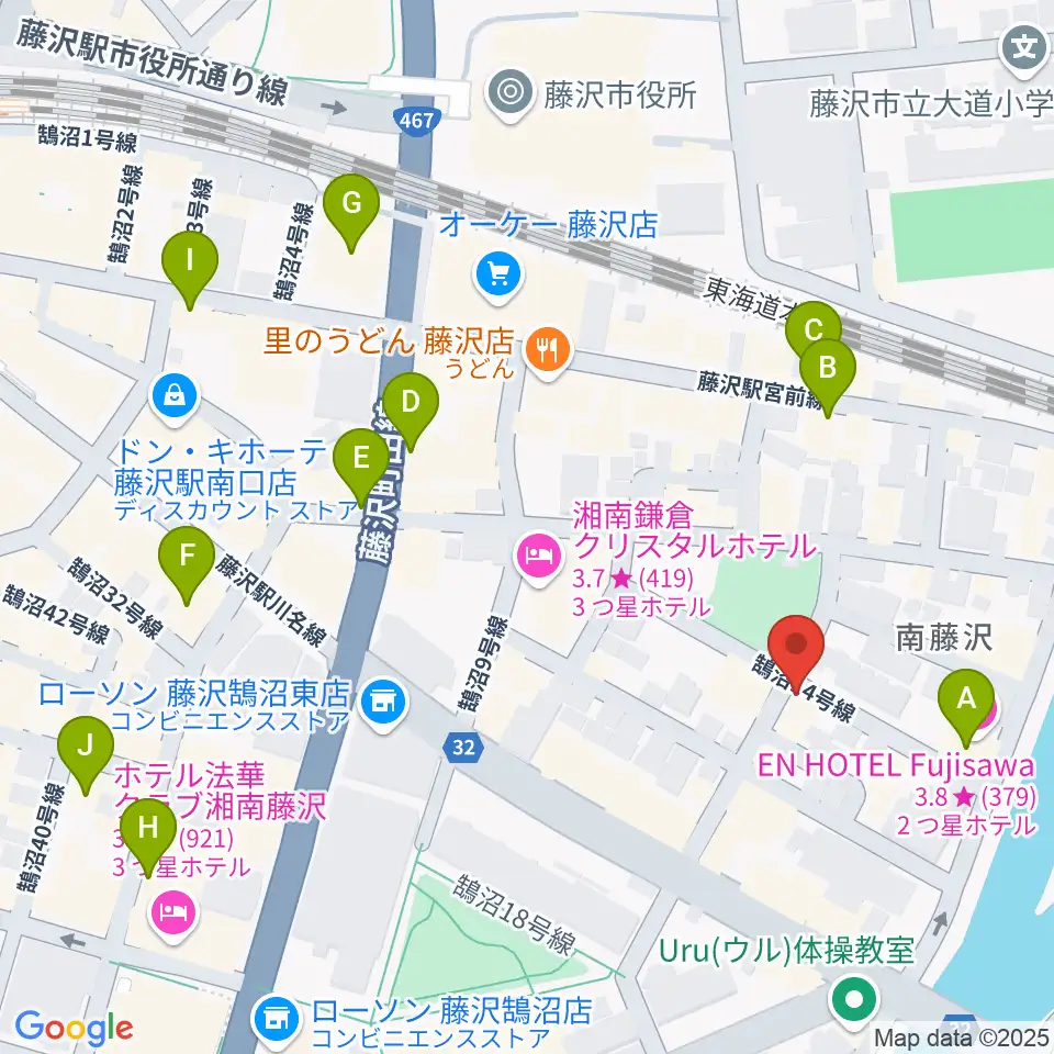 スタジオライトスタッフ周辺のカフェ一覧地図