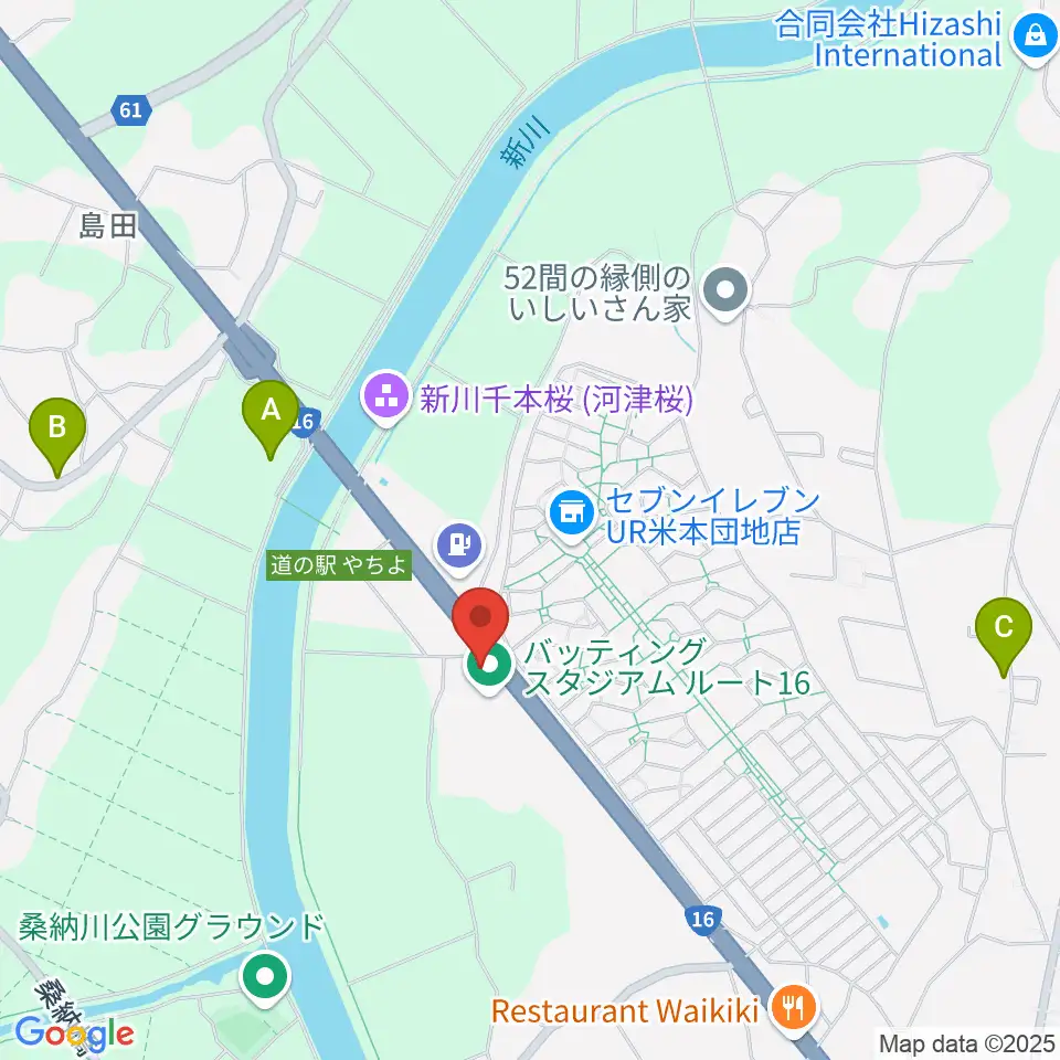 島村楽器ピアノショールーム八千代店周辺のカフェ一覧地図