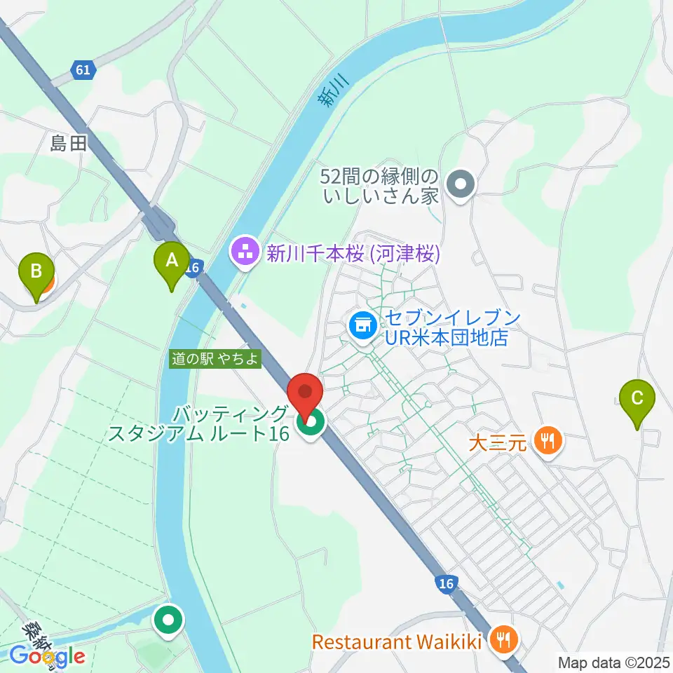 島村楽器ピアノショールーム八千代店周辺のカフェ一覧地図