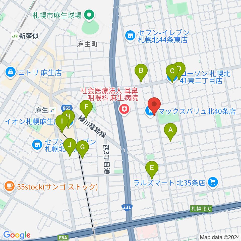 スタジオタイラー周辺のカフェ一覧地図