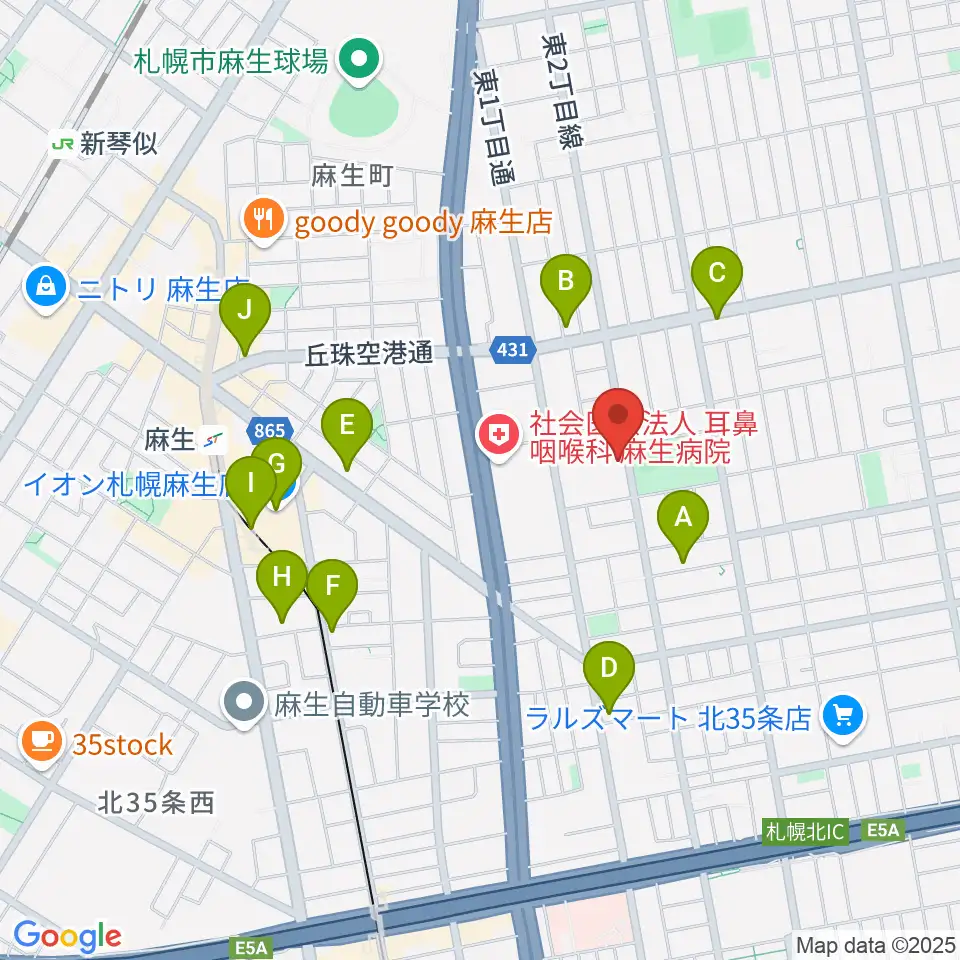 スタジオタイラー周辺のカフェ一覧地図