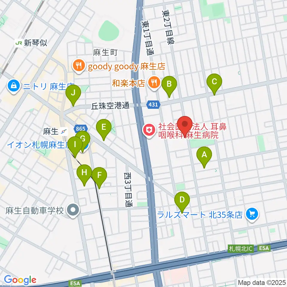 スタジオタイラー周辺のカフェ一覧地図