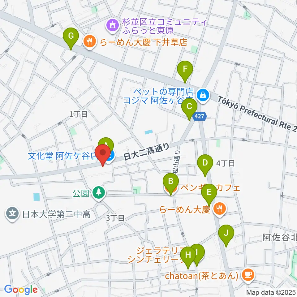 studio Zot周辺のカフェ一覧地図