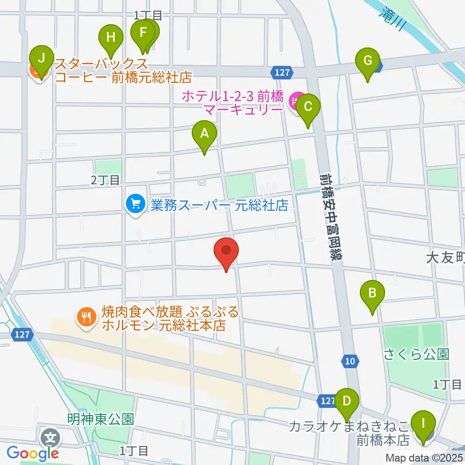 夢スタジオ周辺のカフェ一覧地図