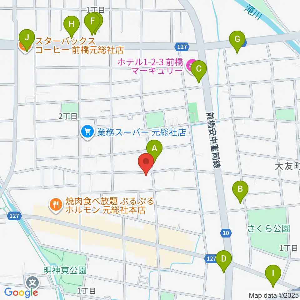 夢スタジオ周辺のカフェ一覧地図