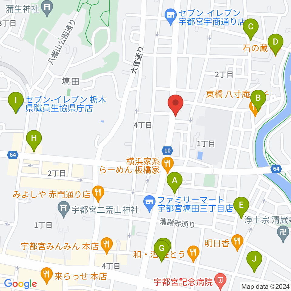 BEAT CLUB STUDIO周辺のカフェ一覧地図