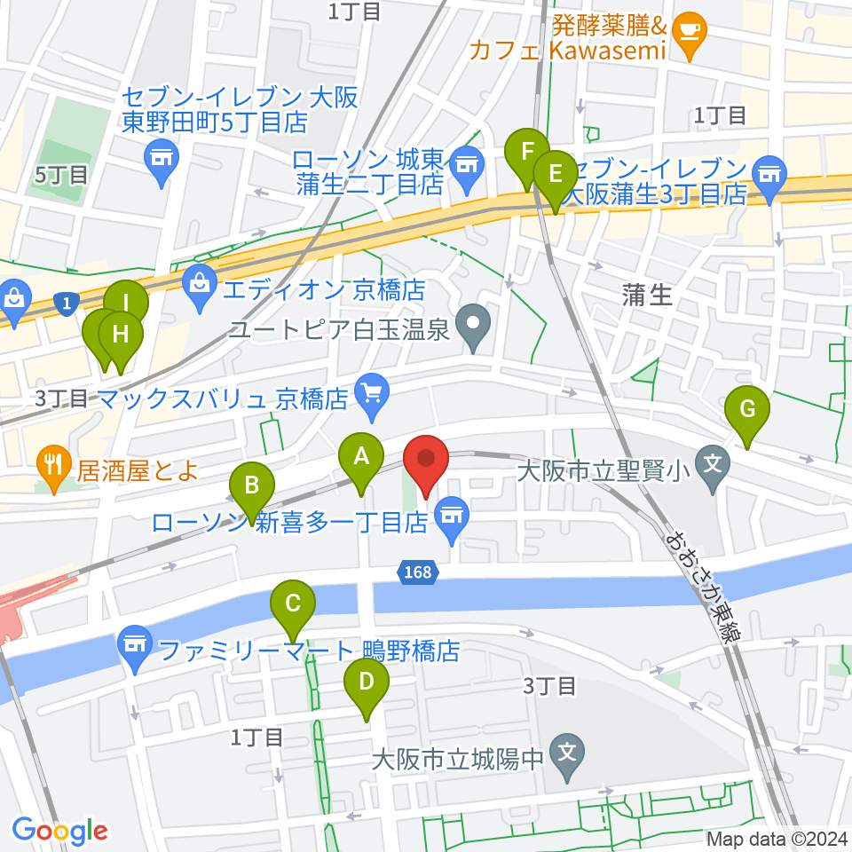 STEEL BOX周辺のカフェ一覧地図