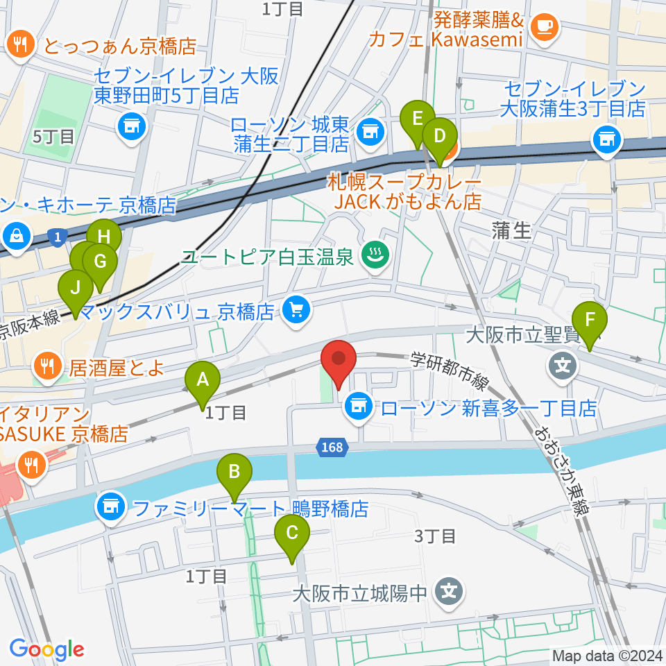 STEEL BOX周辺のカフェ一覧地図