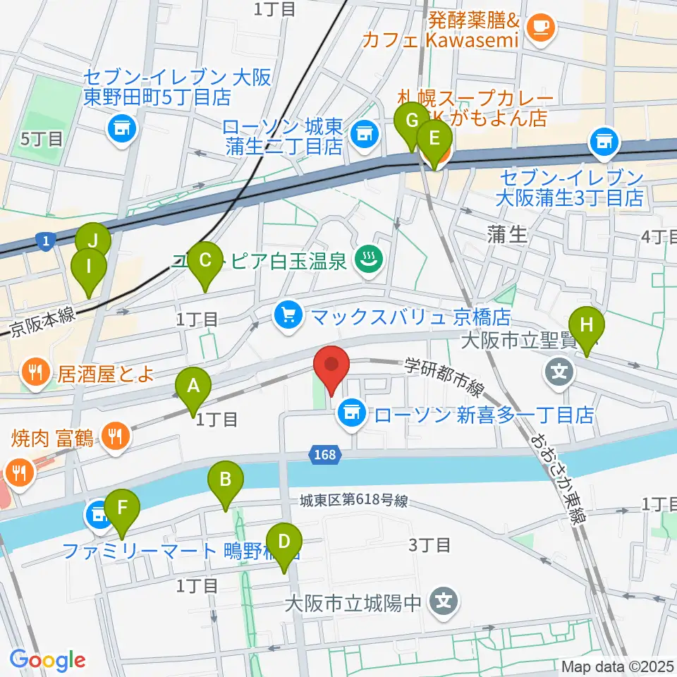 STEEL BOX周辺のカフェ一覧地図