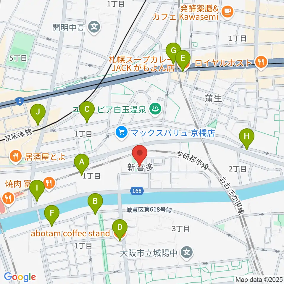 STEEL BOX周辺のカフェ一覧地図